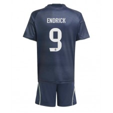 Real Madrid Endrick #9 Bortedraktsett Barn 2025-26 Kortermet (+ korte bukser)